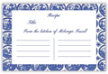 Blue & White Platter Recipe Card
