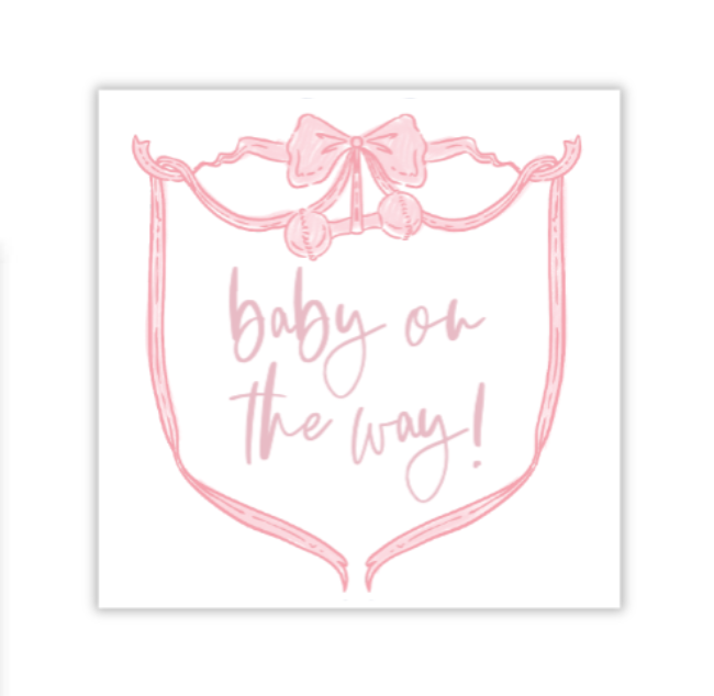 Pink Baby Announcement Sign