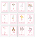 Pink Watercolor Milestone Cards