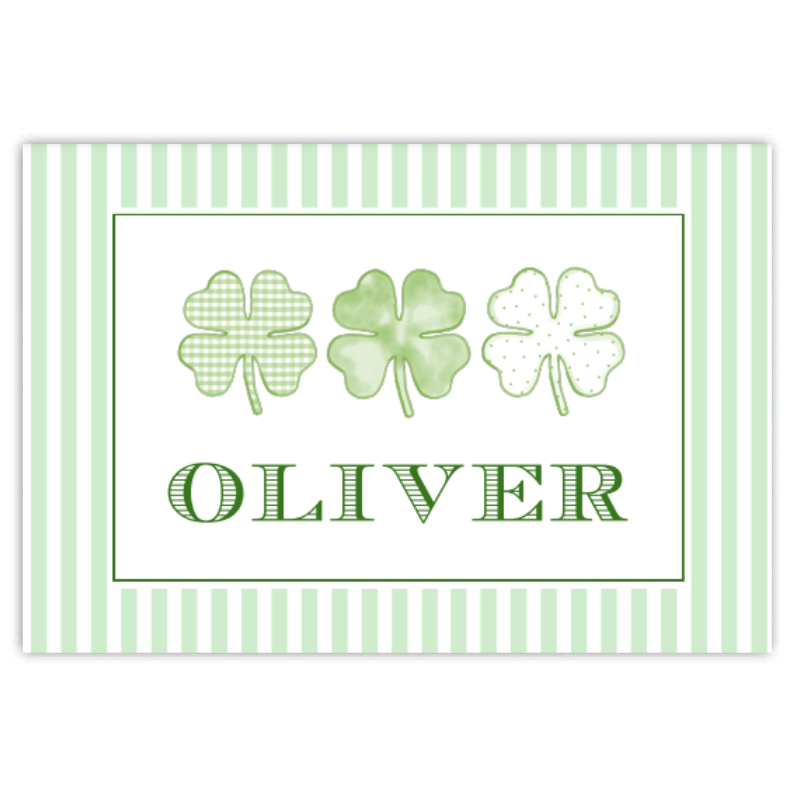 Lucky Clover Placemat (Green Font)