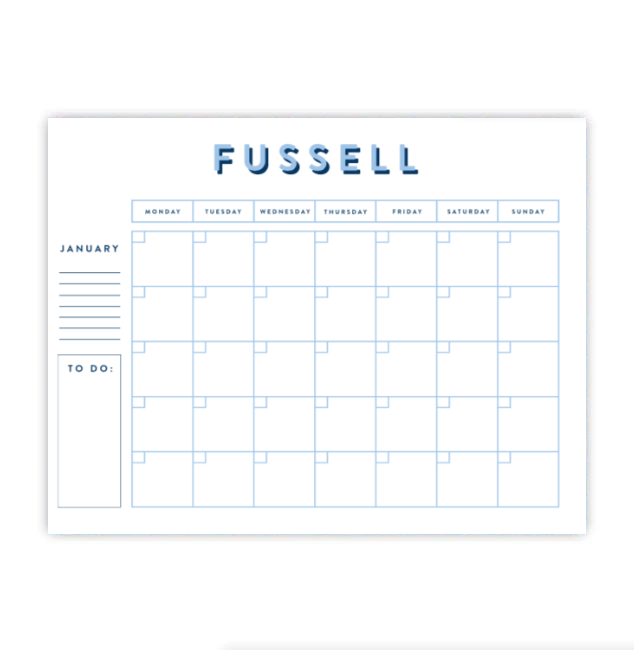 Colorblock Monthly Planner