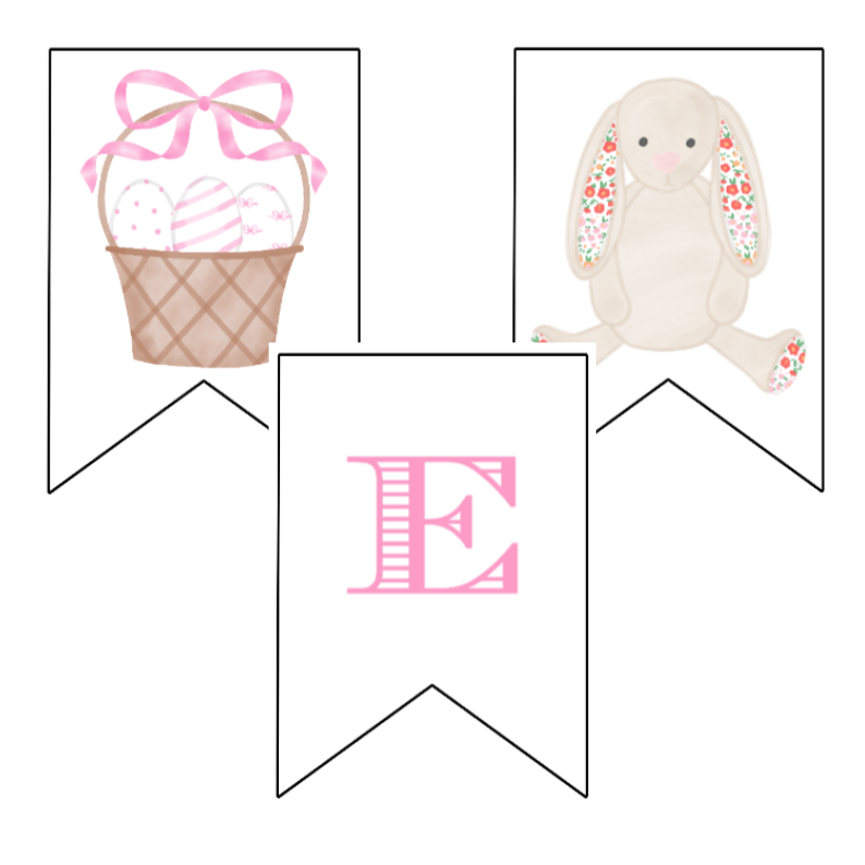 Pink Floppy Easter Banner
