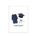 Navy Folded Grad Card