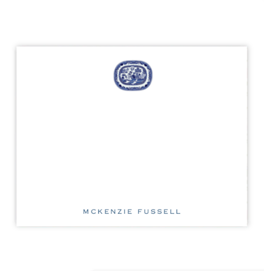 Blue & White Platter Deskpad