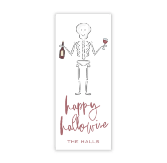Classic Wine Skeleton Gift Tags