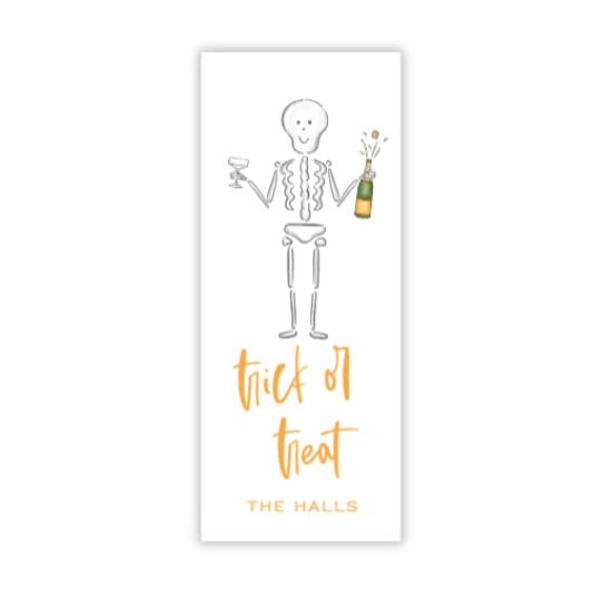 Classic Champagne Skeleton Gift Tags