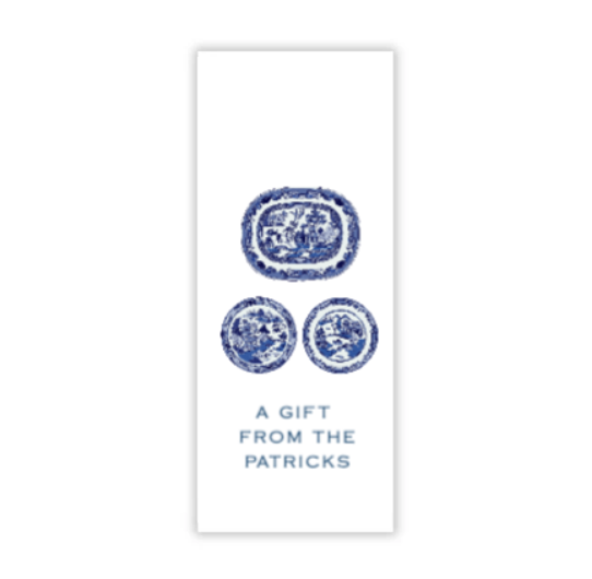 Classic Blue & White Platter Gift Tags