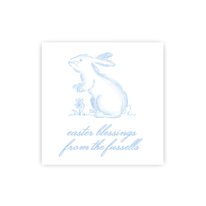 Bunny Toile Easter Gift Tags / Stickers