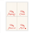 Pizza Night Placecards / Buffet Labels