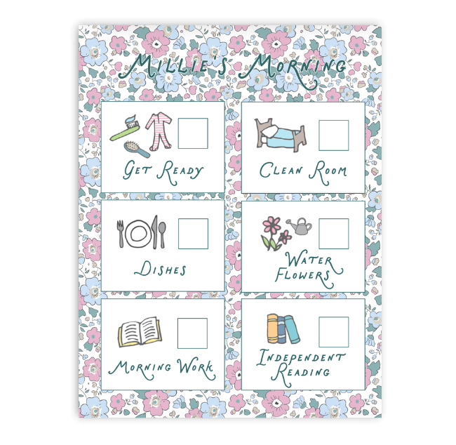 Ditsy Floral Chore Chart