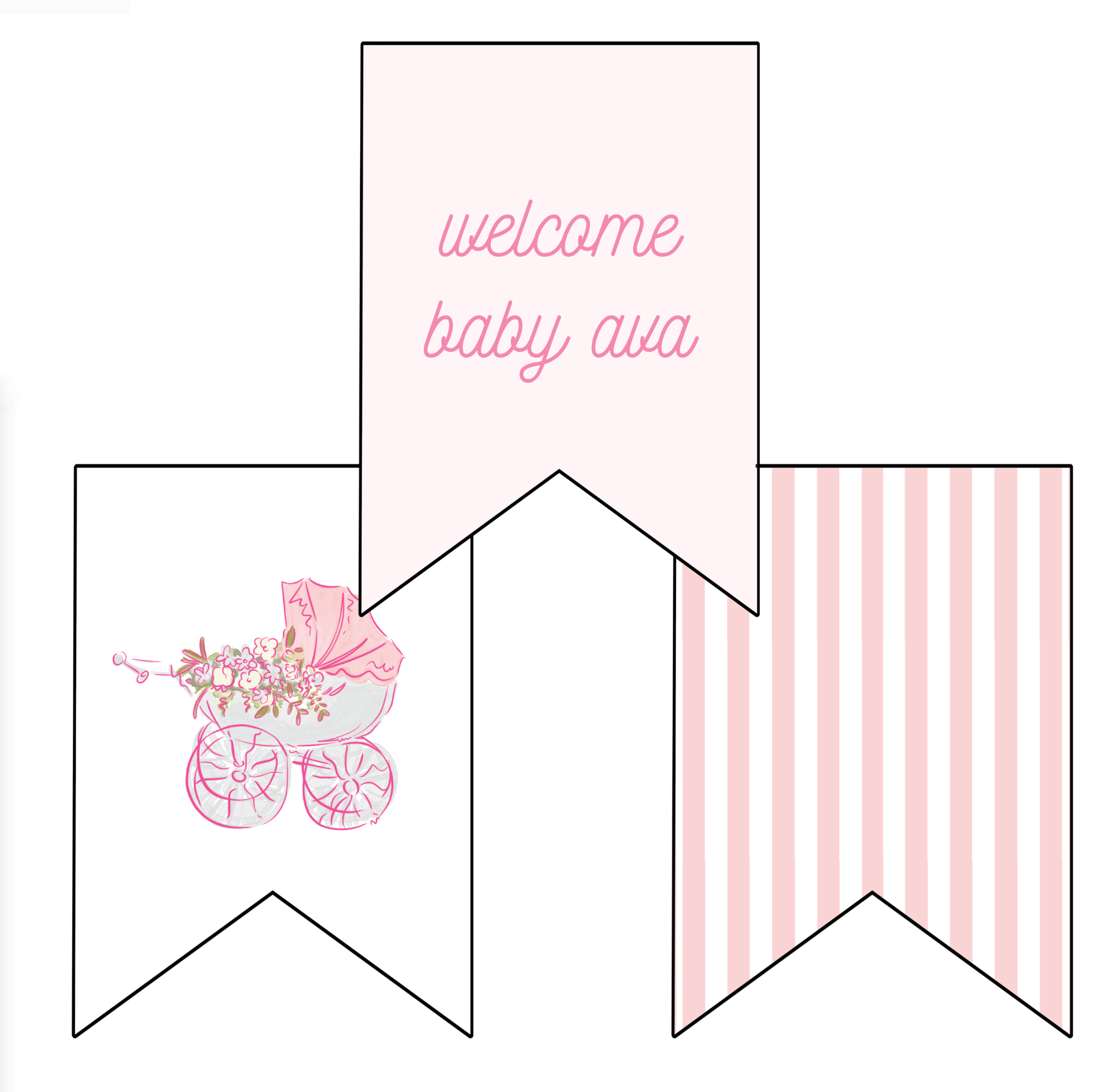 Pink Sip & See Banner