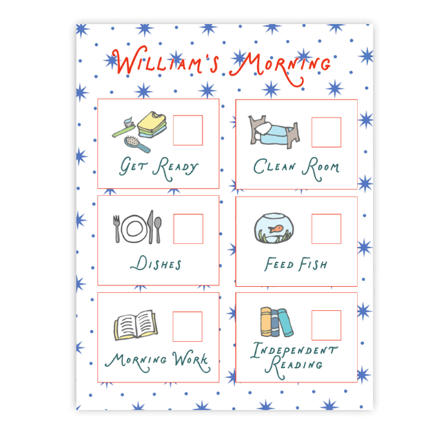 Blue Star Chore Chart