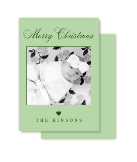 Green Classic Christmas Card
