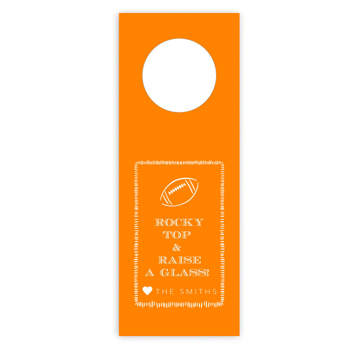 Choose Your Team Tailgate Wine Tag