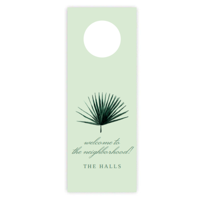 Palm Frond Wine Tag