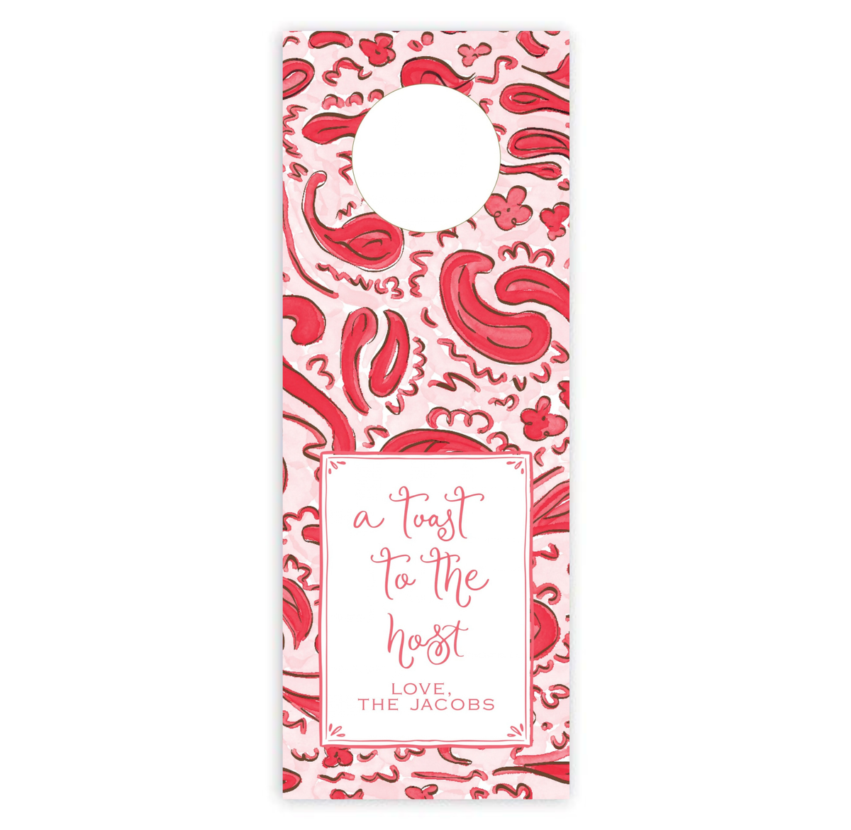 Pretty Paisley Wine Tag