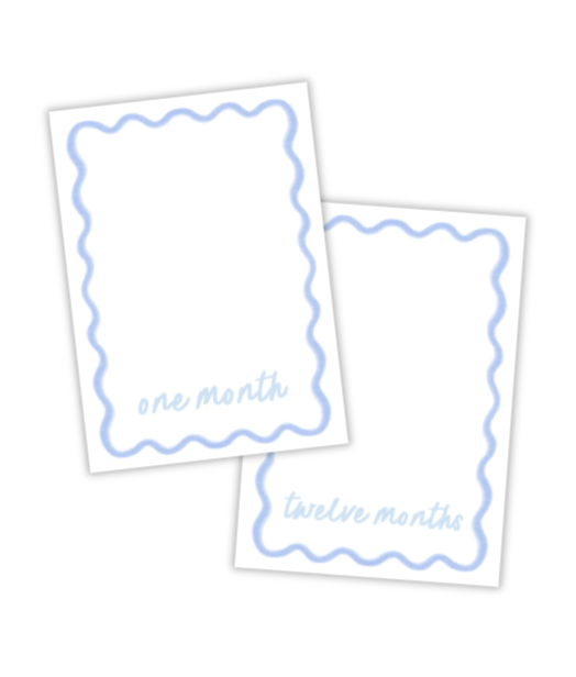 Blue Add-A-Picture Monthly Baby Cards Banner