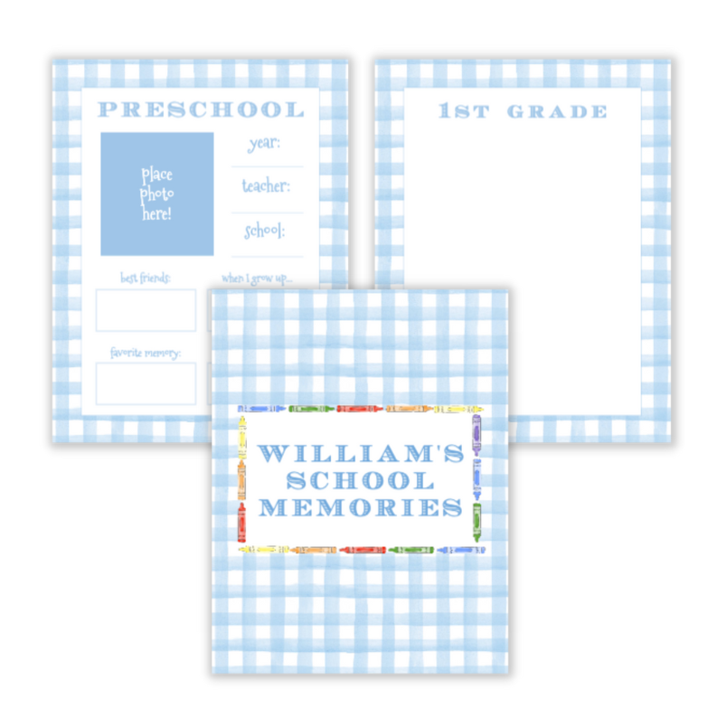 Blue School Memory Book
