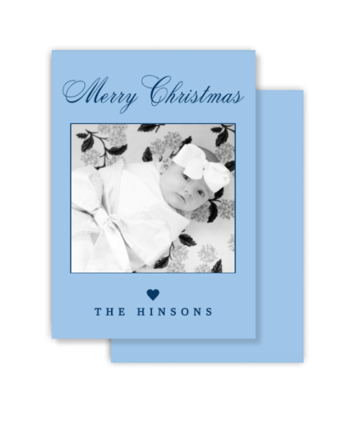 Blue Classic Christmas Card