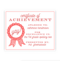 Red Award Certificate