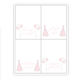 Classic Pink Party Placecards