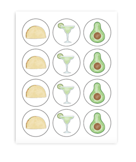 Taco Cupcake Toppers