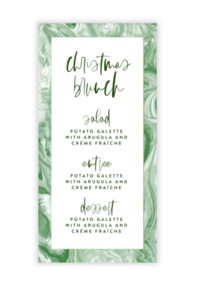 Green Marble Long Menu