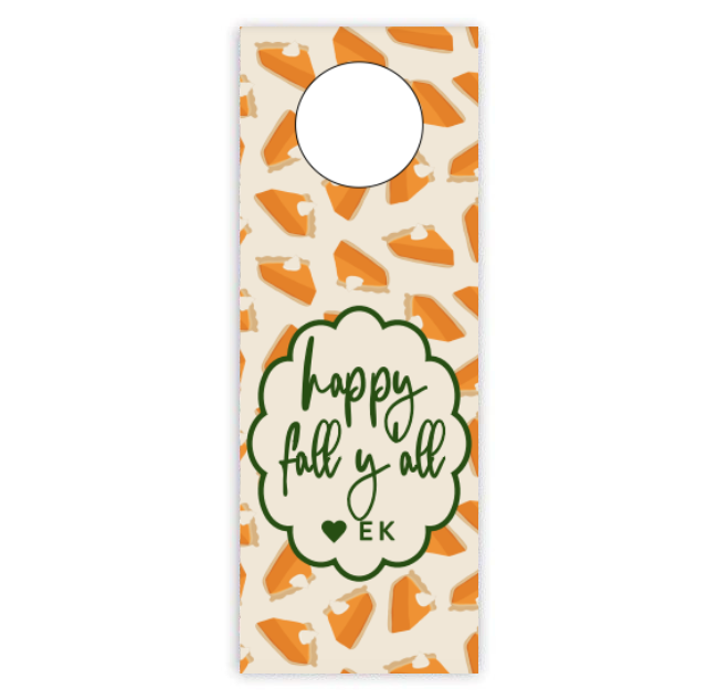 Pumpkin Pie Wine Tag