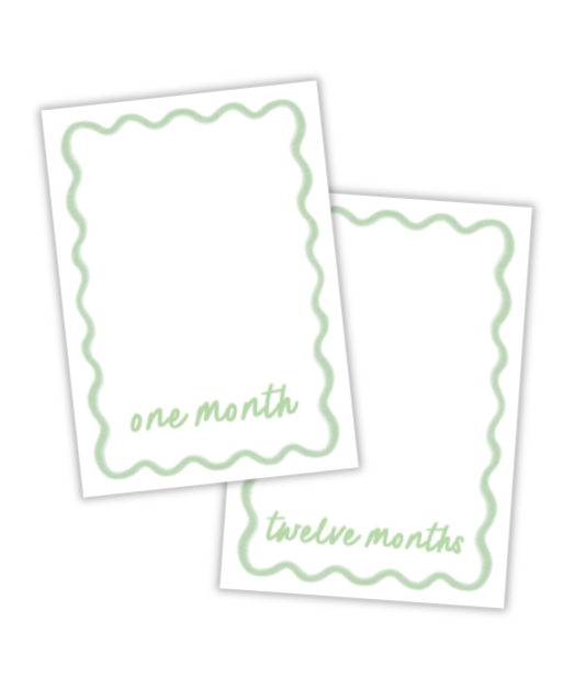 Green Add-A-Picture Monthly Baby Cards Banner