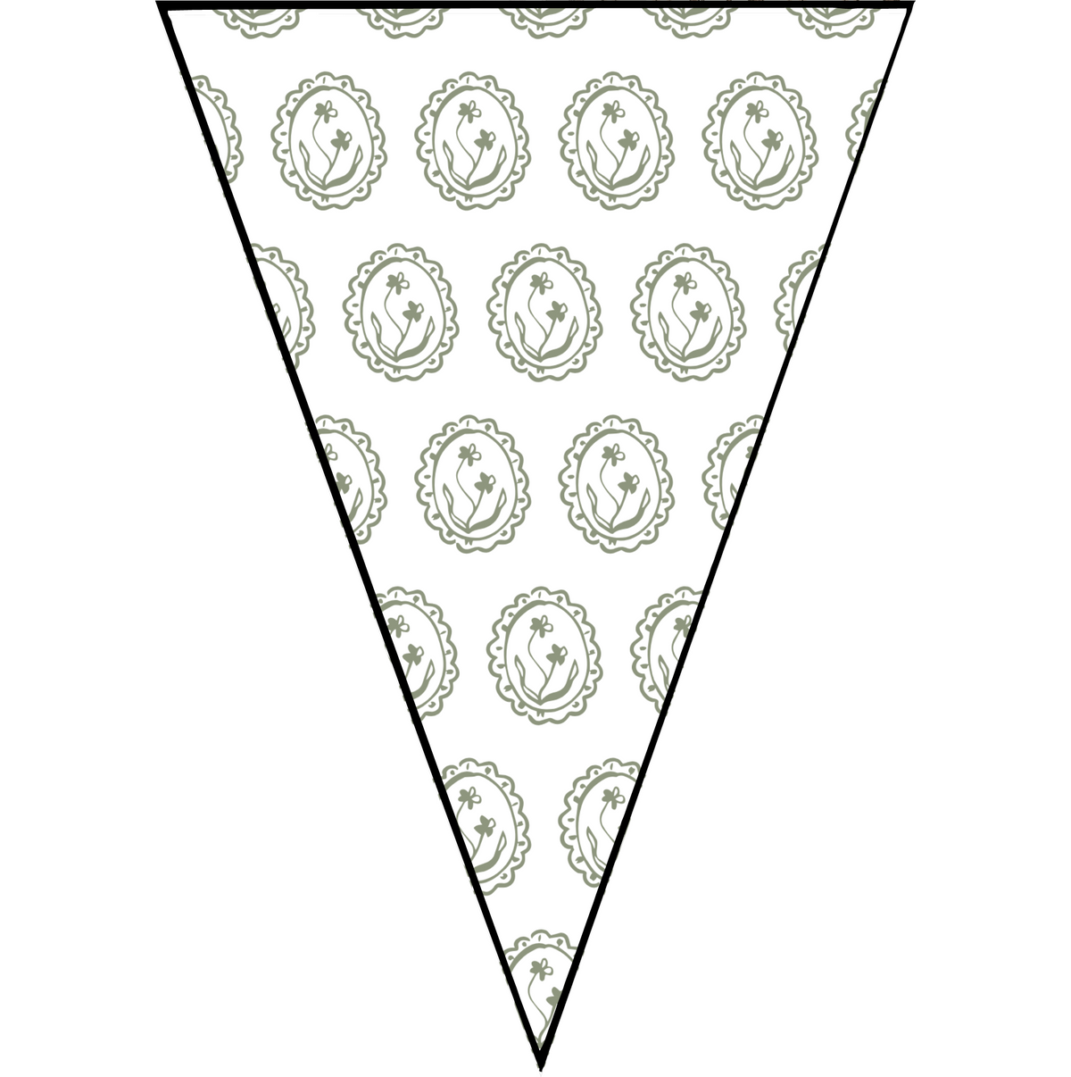 Floral Frame Pennant Banner