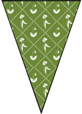 Green Garden Pennant Banner