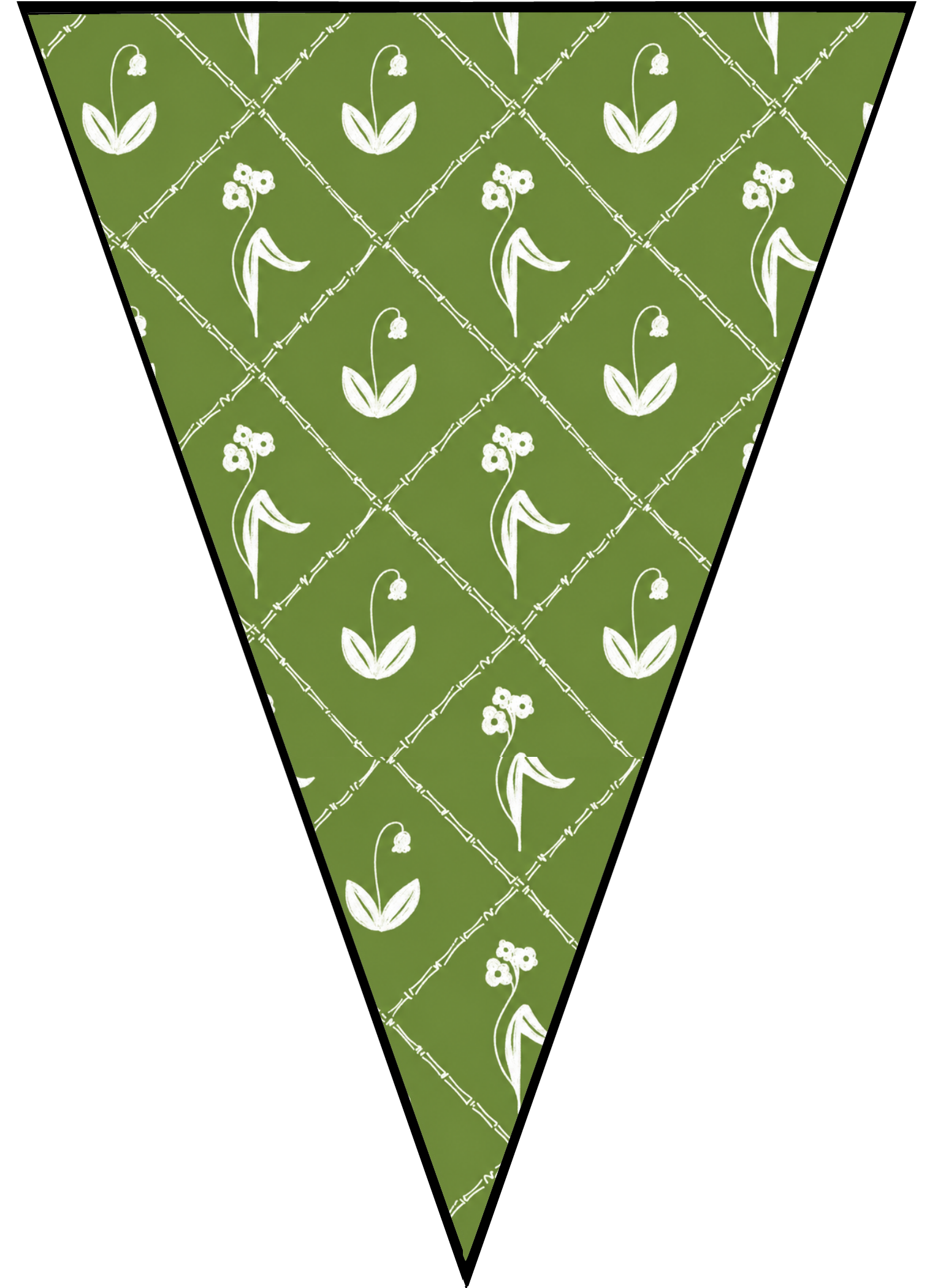 Green Garden Pennant Banner