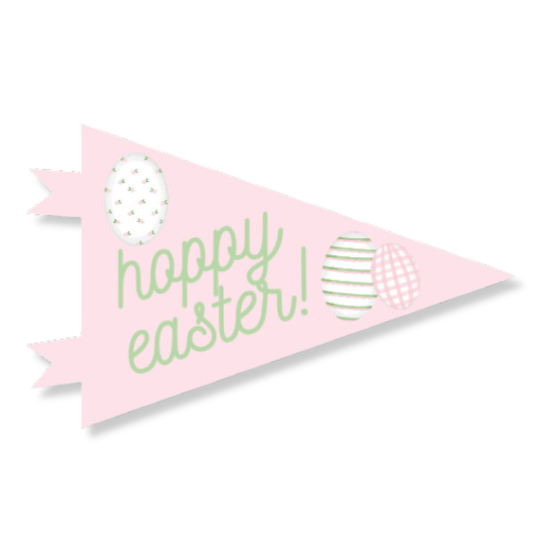 Pink Easter Pennant Flag