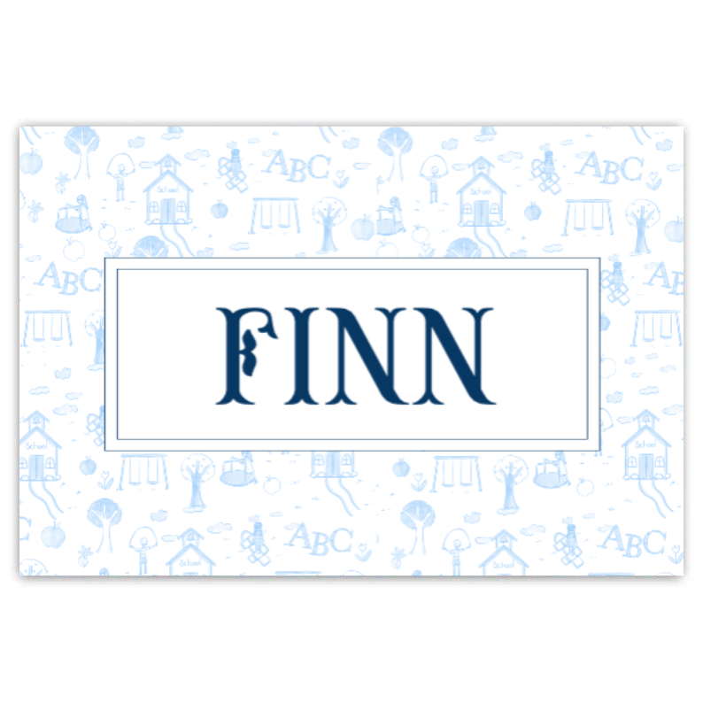 School Toile Placemat