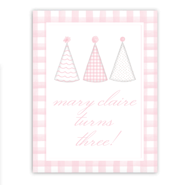 Classic Pink Party Sign