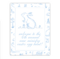 Blue Toile Party Sign