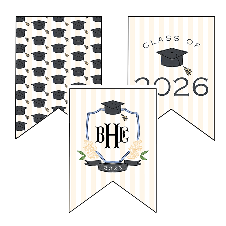 Hydrangea Graduation Banner