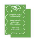 Squiggle Bow Invitation