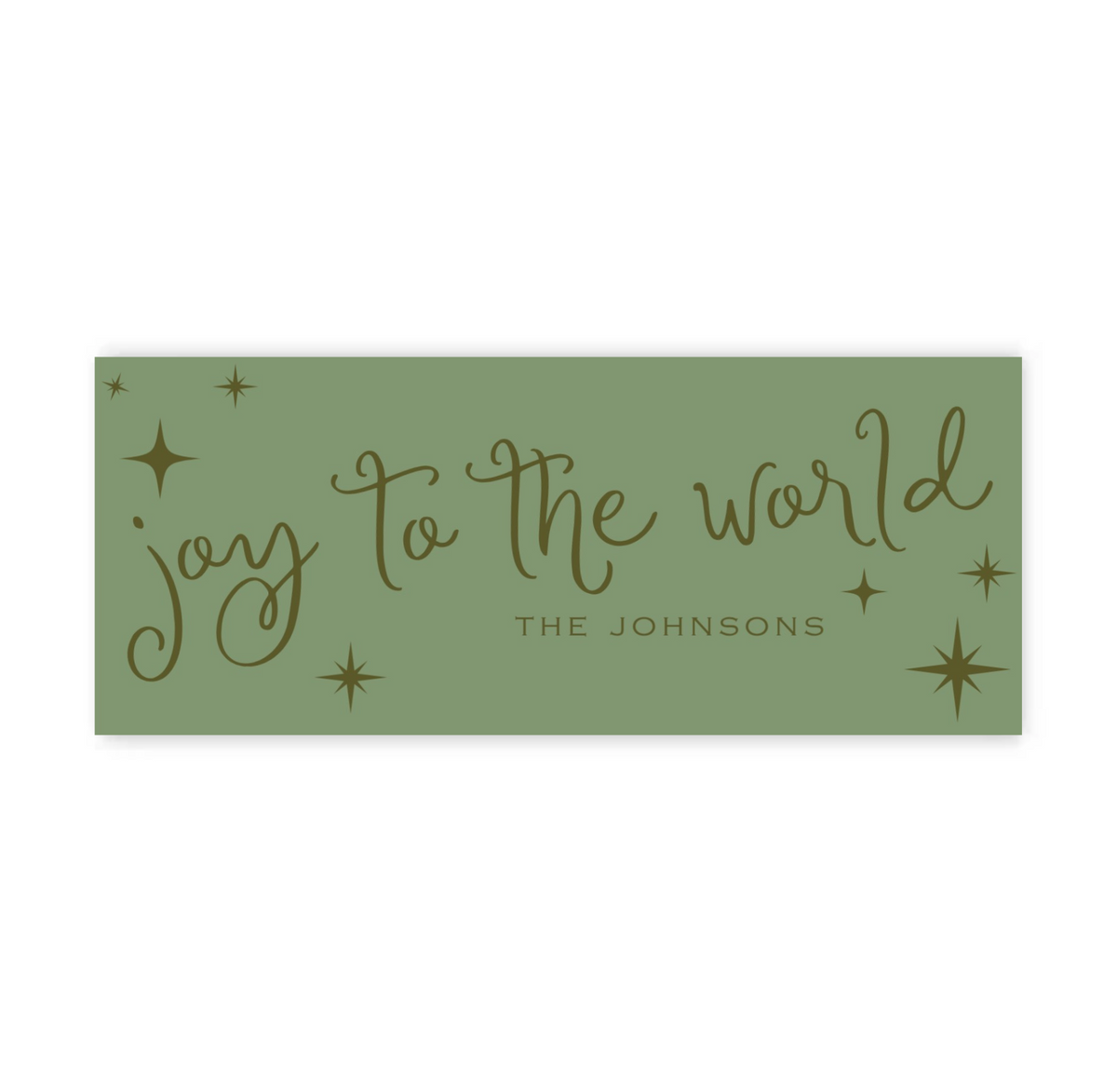 Olive Starry Night Christmas Gift Tags