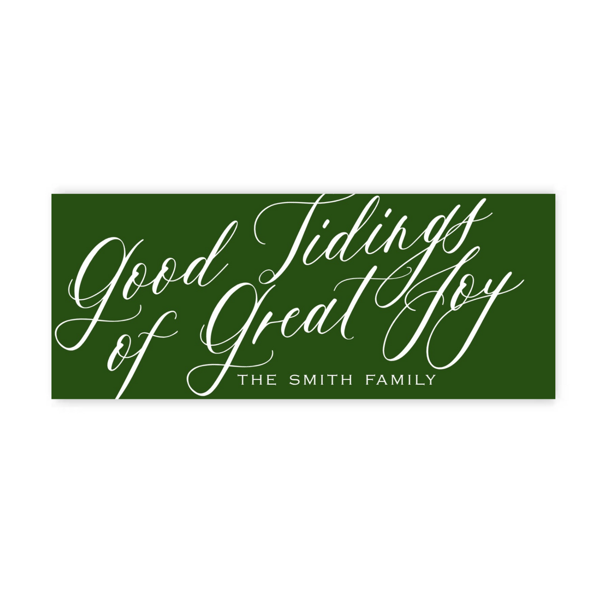 Green Good Tidings Christmas Gift Tags