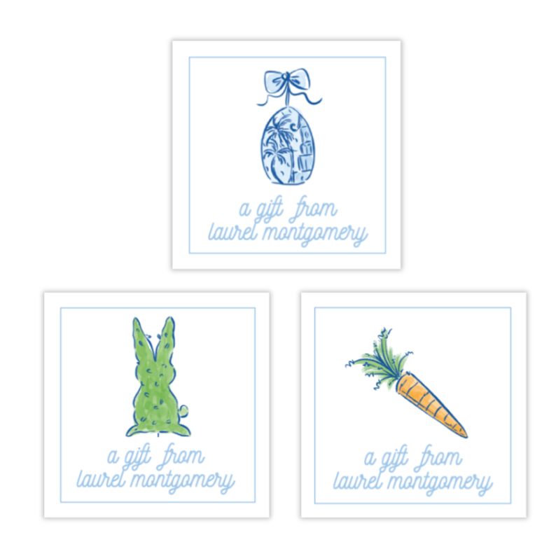 Chinoiserie Easter Gift Tags / Stickers