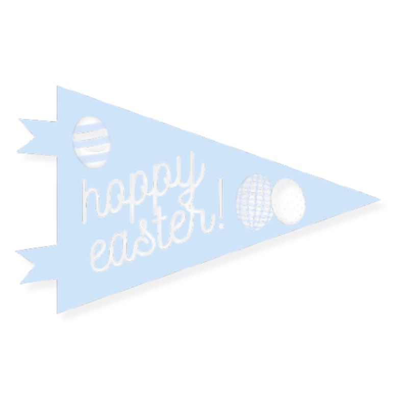 Blue Easter Pennant Flag