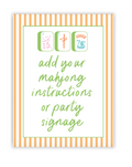 Mahjong Party Sign