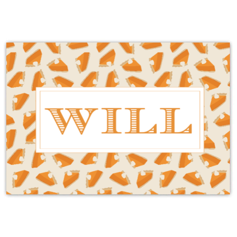Pumpkin Pie Placemat