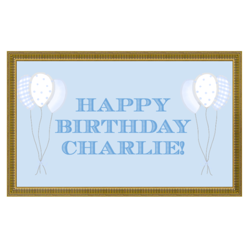 Blue Birthday Frame TV