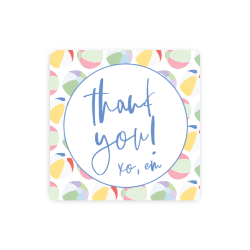 Beach Balls Gift Tags / Stickers
