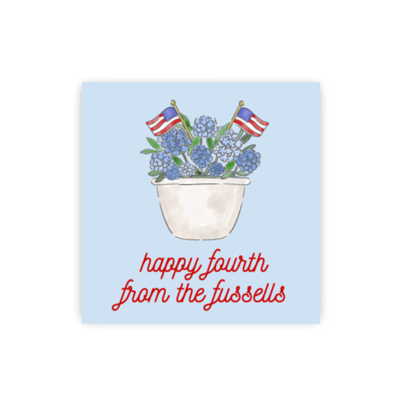 Patriotic Hydrangea Gift Tags / Stickers