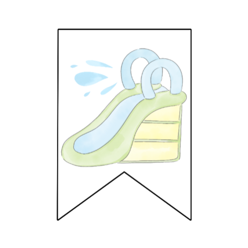 Blue Waterslide Banner