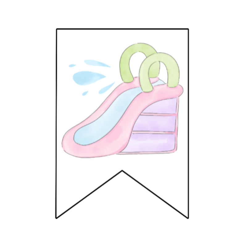 Pink Waterslide Banner