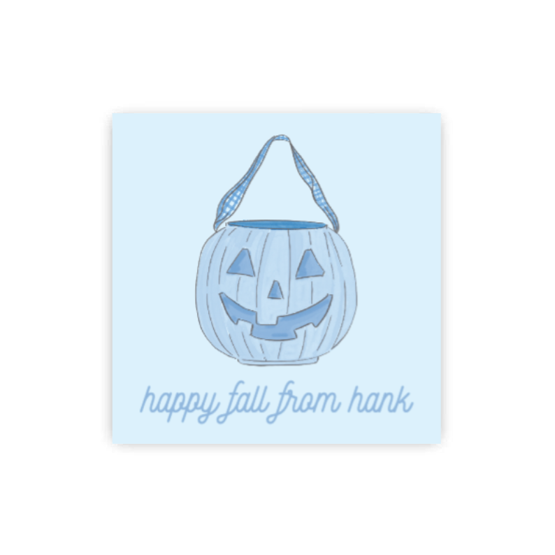 Blue Pumpkin Bucket Gift Tags / Stickers